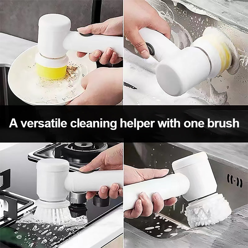 Electric Cleaning Brush USB Rechargeable Bathroom Kitchen Cleaner