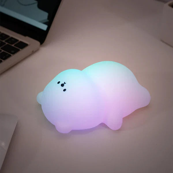 Cute Bear Silicone Lamp USB Rechargeable Timing Bedside Decor Kids Baby